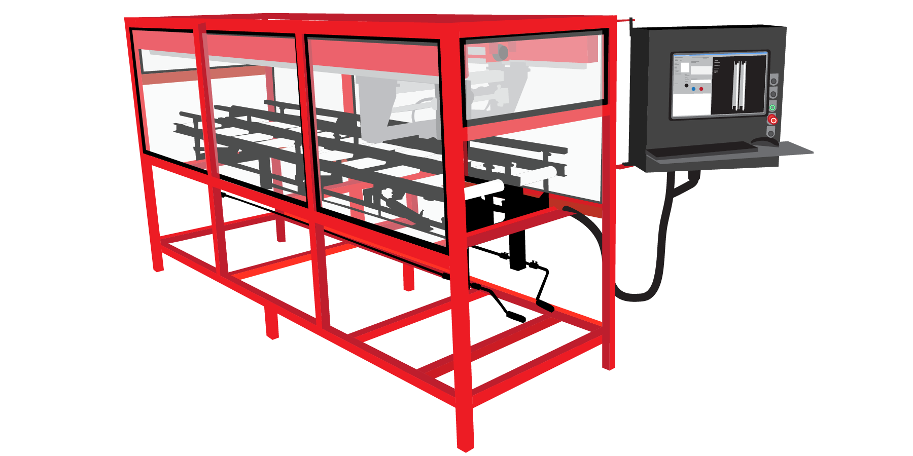 Two bay router vector