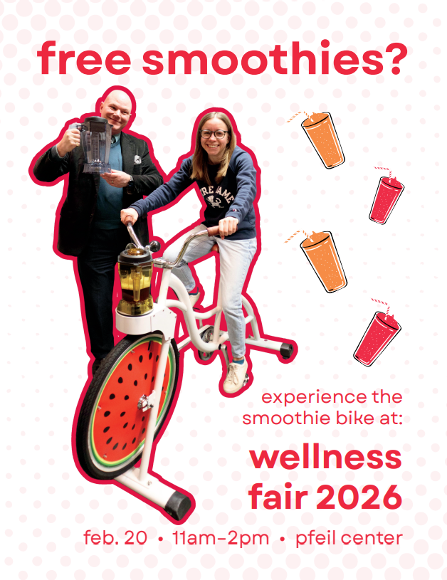 Wellness Fair poster: free smoothies