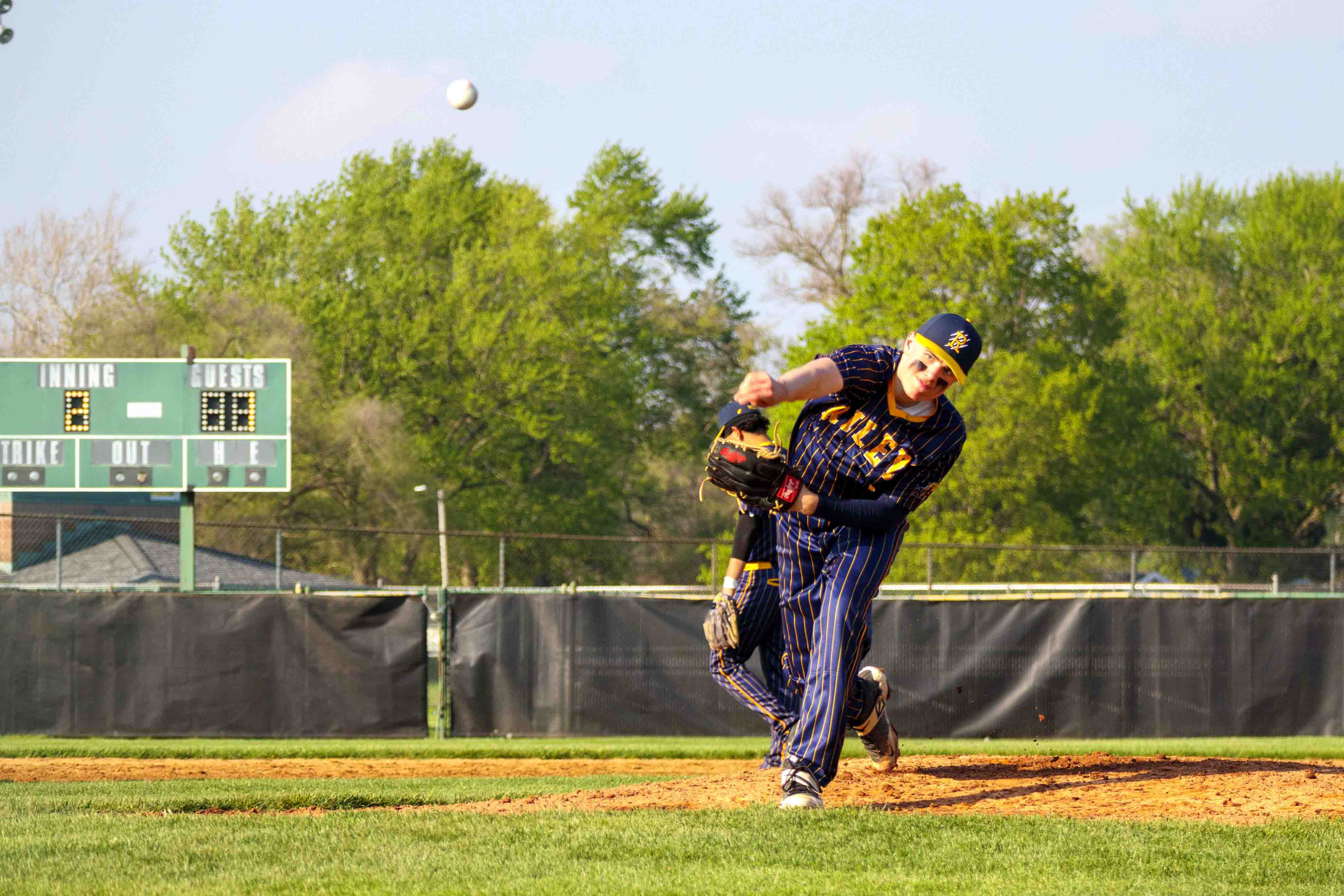 Riley High School baseball game action