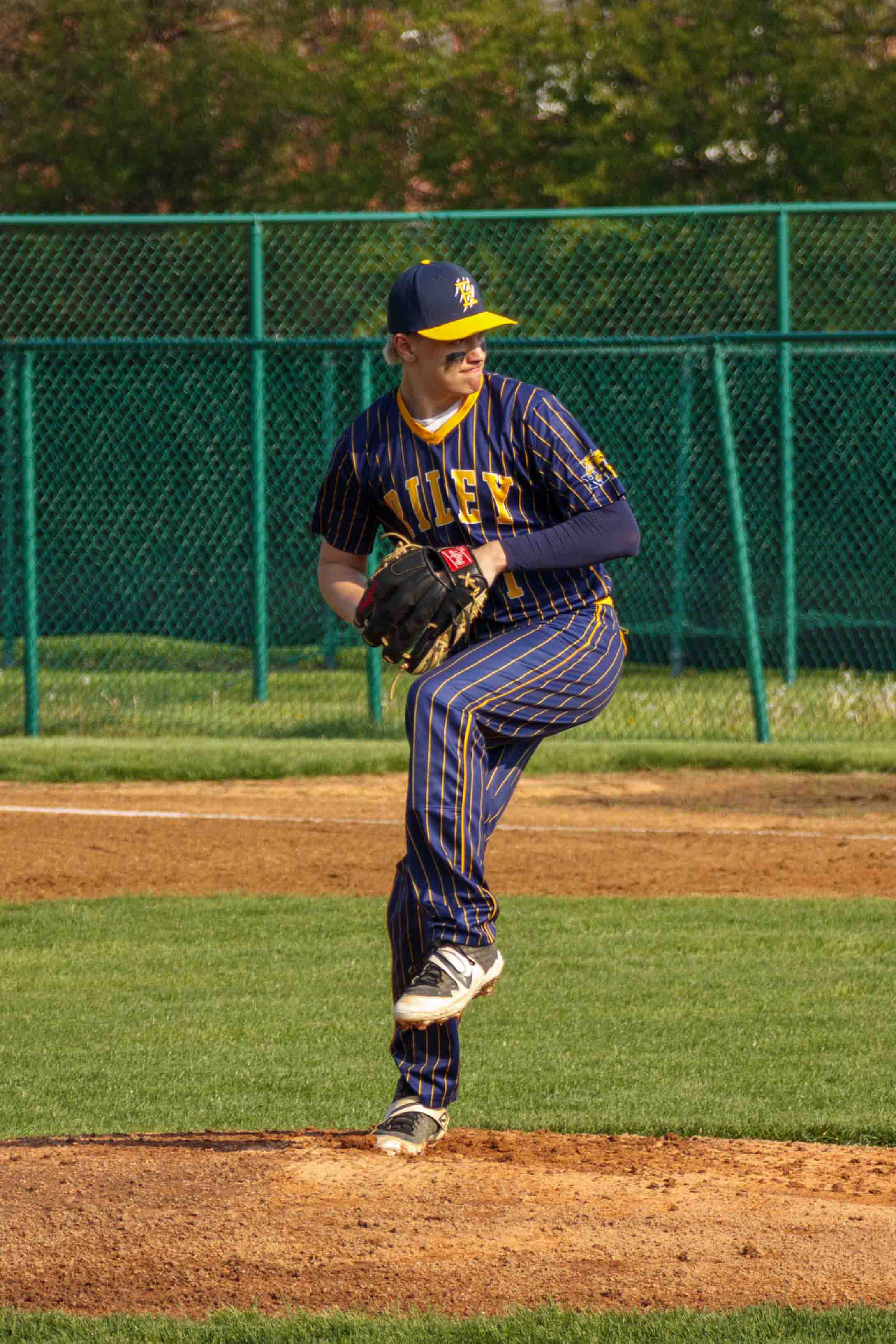 Riley High School baseball game action