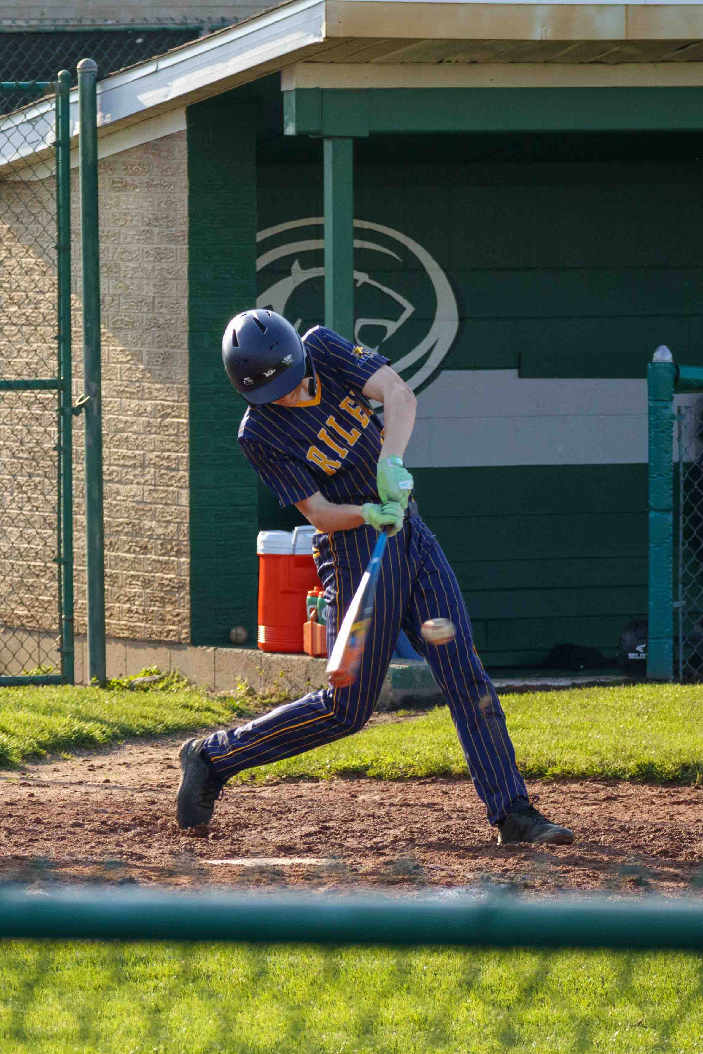 Riley High School baseball game action