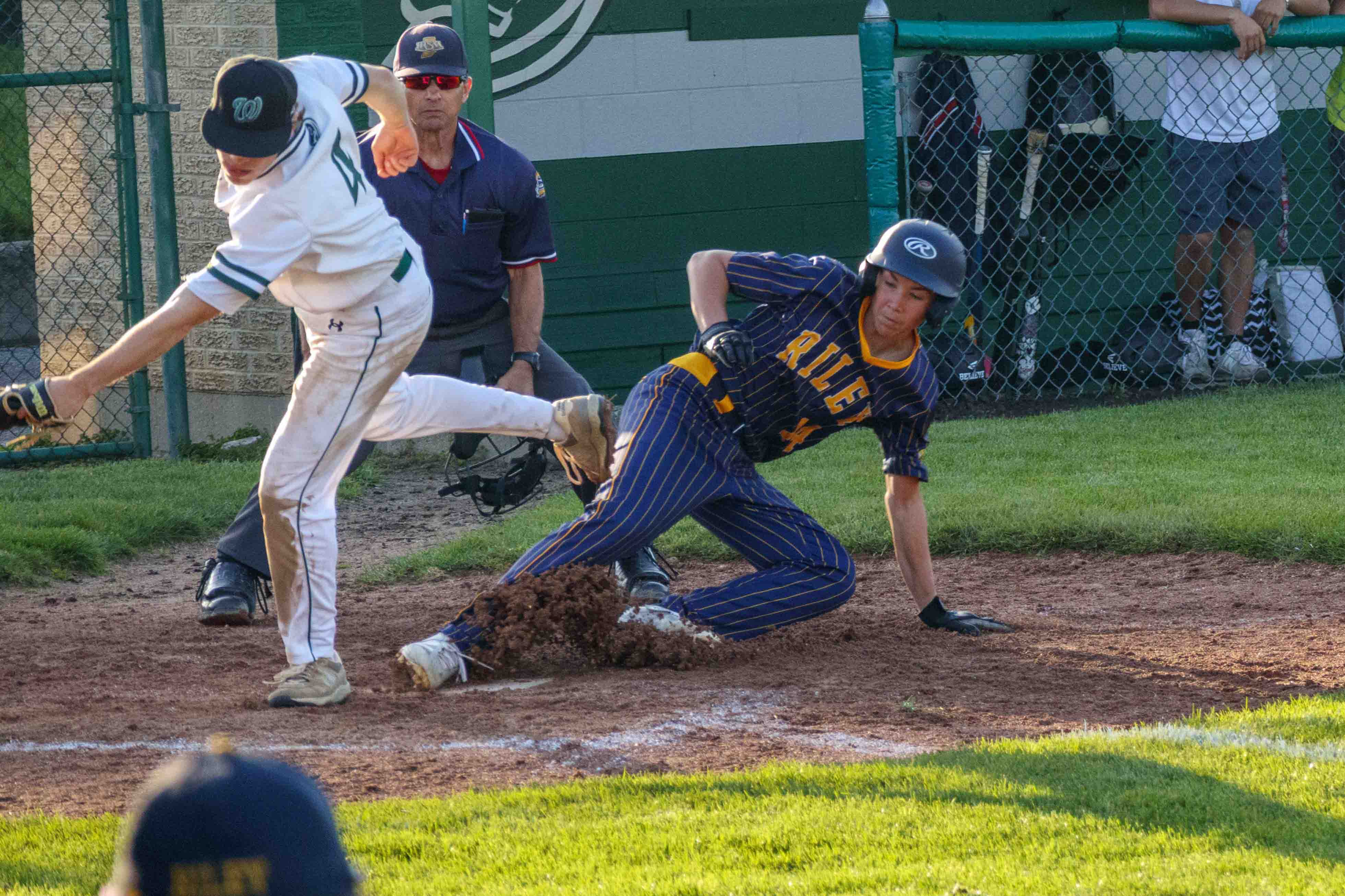 Riley High School baseball game action